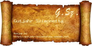 Gutjahr Szimonetta névjegykártya